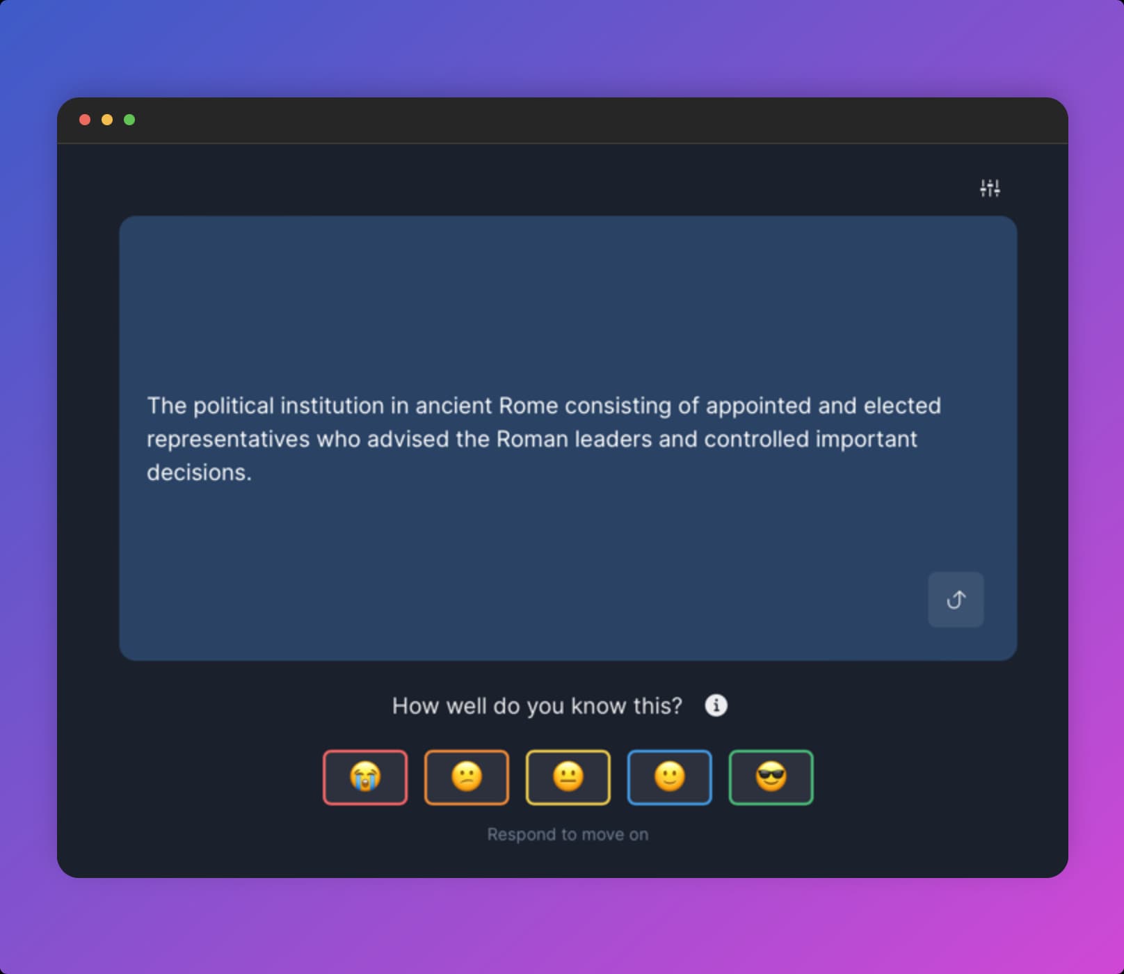 flashcard screenshot